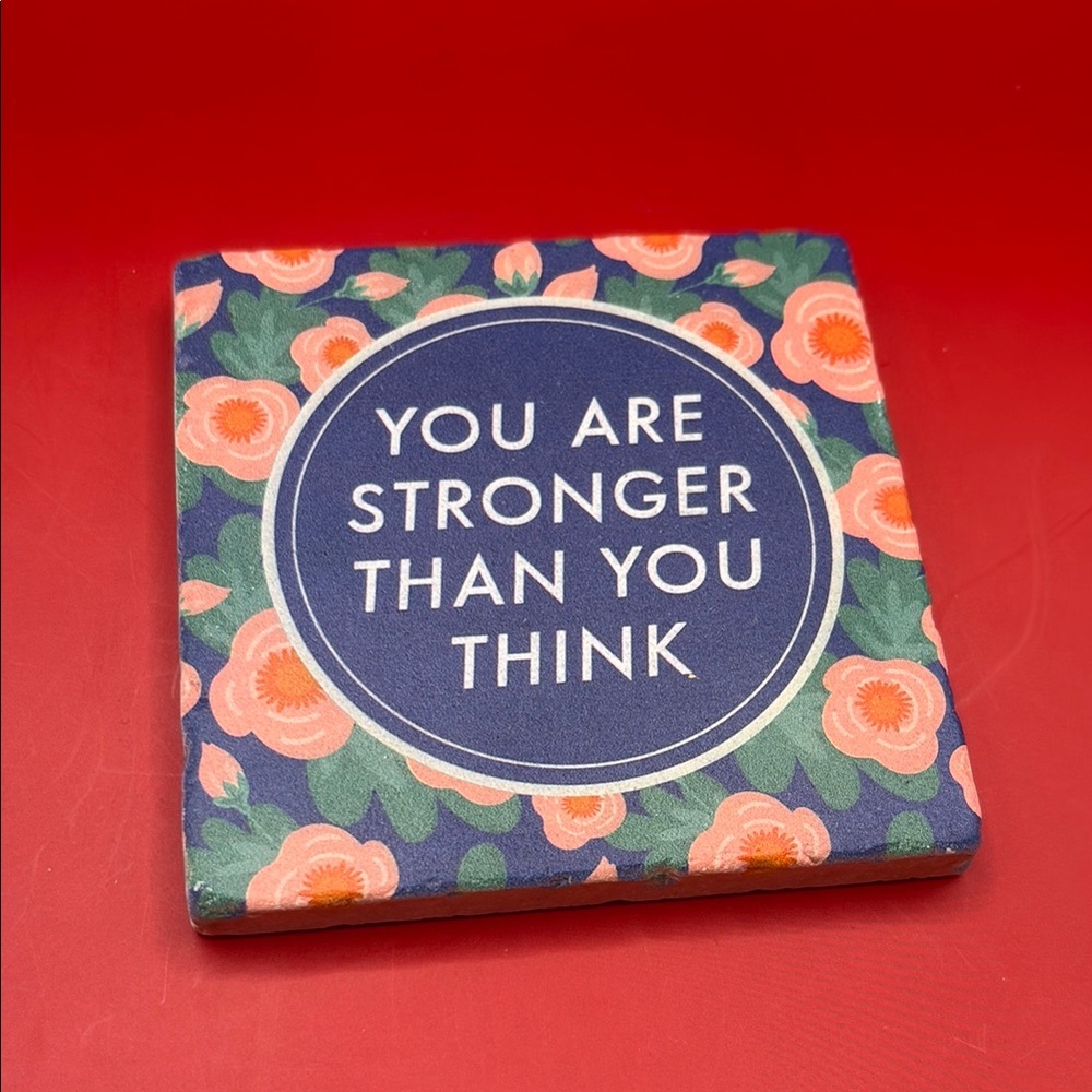 *3 for $15 item* Floral Motivational Tile Coaster